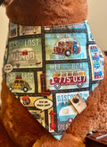 RV Life Dog Bandana: Route 66 Camping Adventure Pet Scarf
