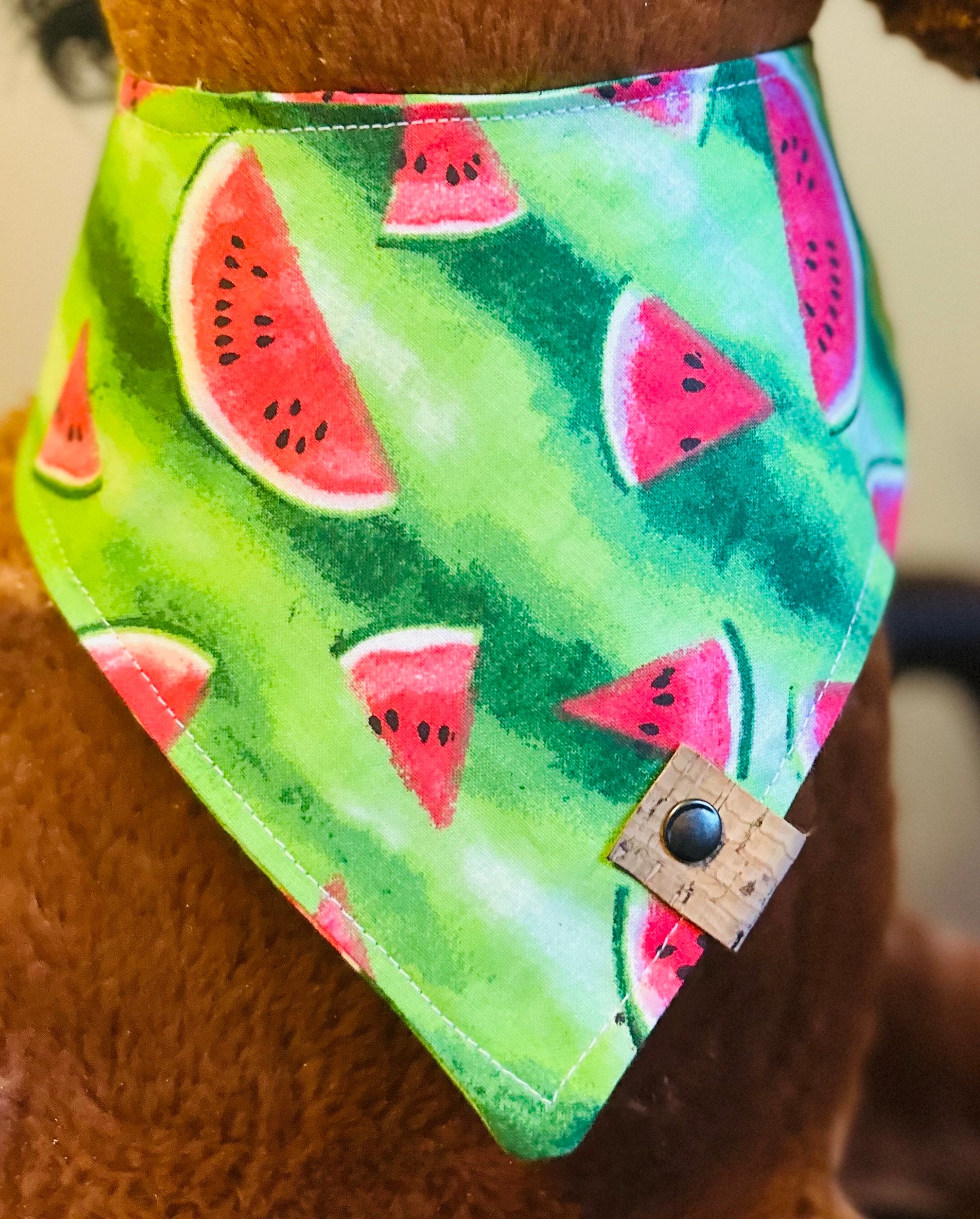 Watermelon Dog Bandana: Reversible Cotton Pet Scarf, Summer Accessory