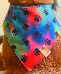 Tie-Dye Dog Bandana: Handmade Colorful Cotton Pet Scarf