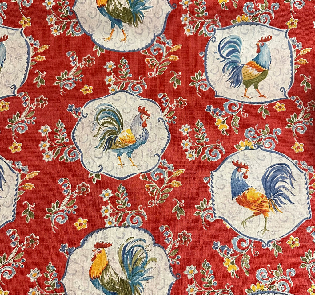 Dog Bandana Farm Print Roosters Option 2
