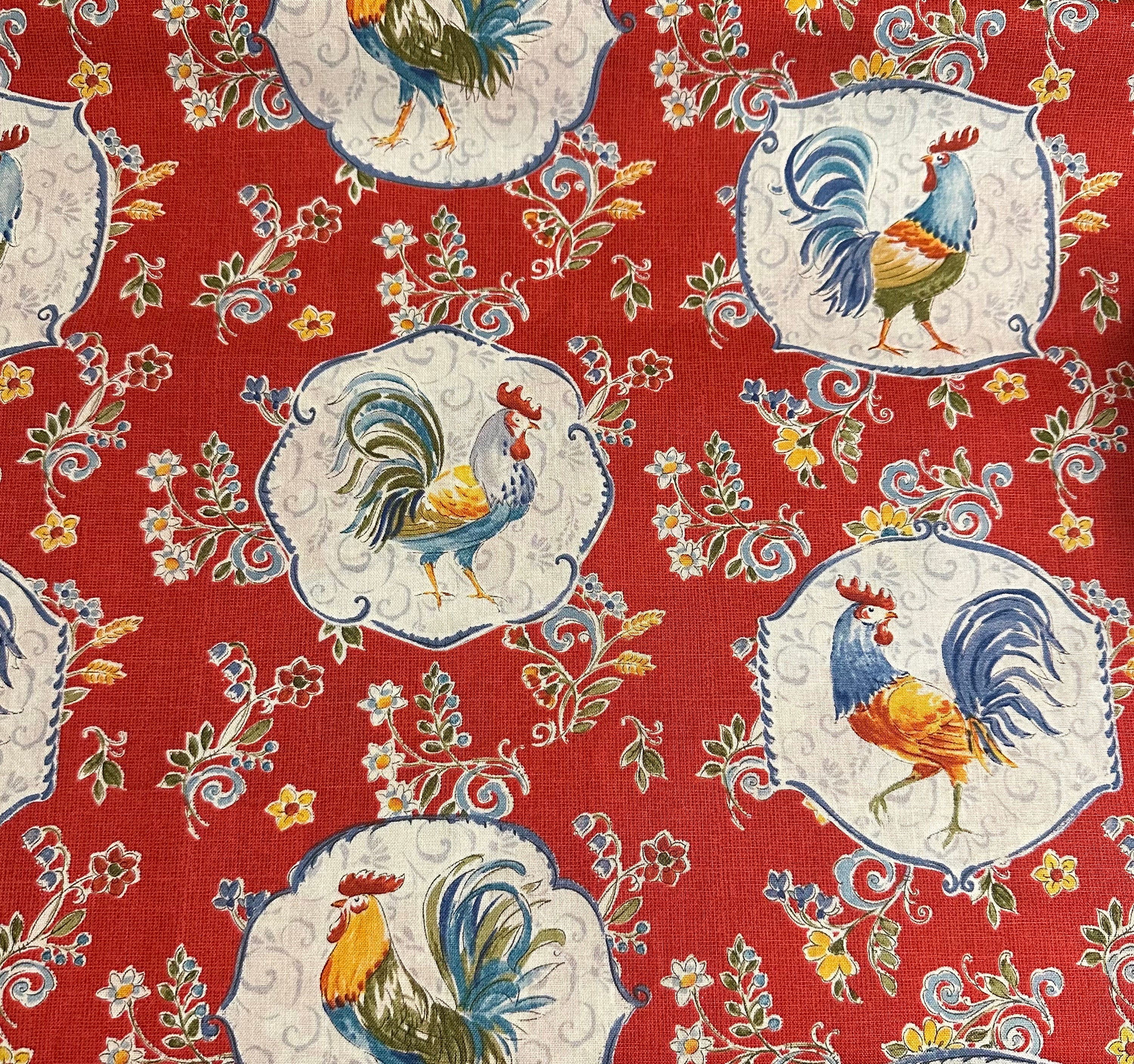 Dog Bandana Farm Print Roosters Option 2