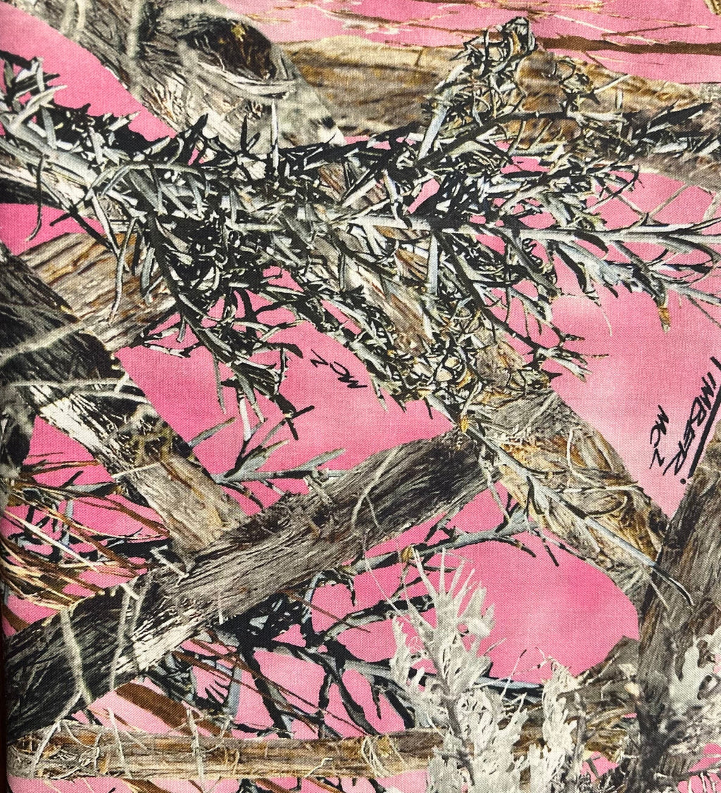 Pink Camo Dog Bandana: Handmade Tie-On Pet Scarf