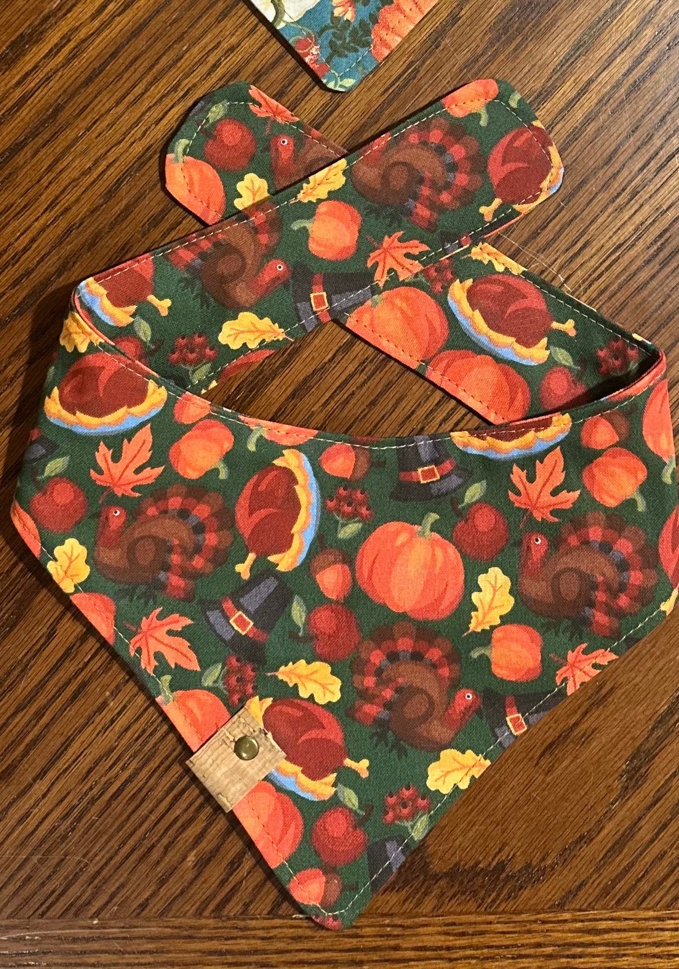 Dog Bandana | Thanksgiving | Custom | Tie On | Turkey | Pumpkin Pie