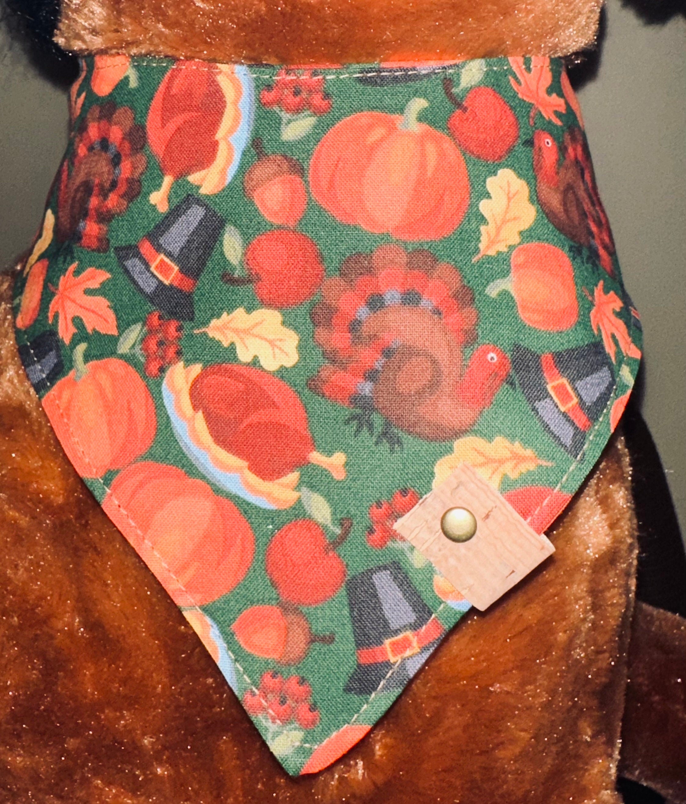 Dog Bandana | Thanksgiving | Custom | Tie On | Turkey | Pumpkin Pie