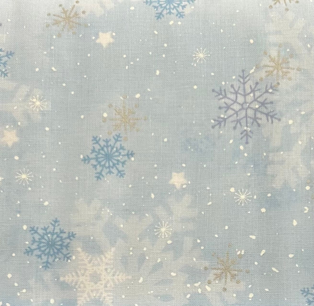 Winter Dog Bandana – Blue Snowflake Print Tie-On Scarf – Handmade Cold Weather Pet Accessory