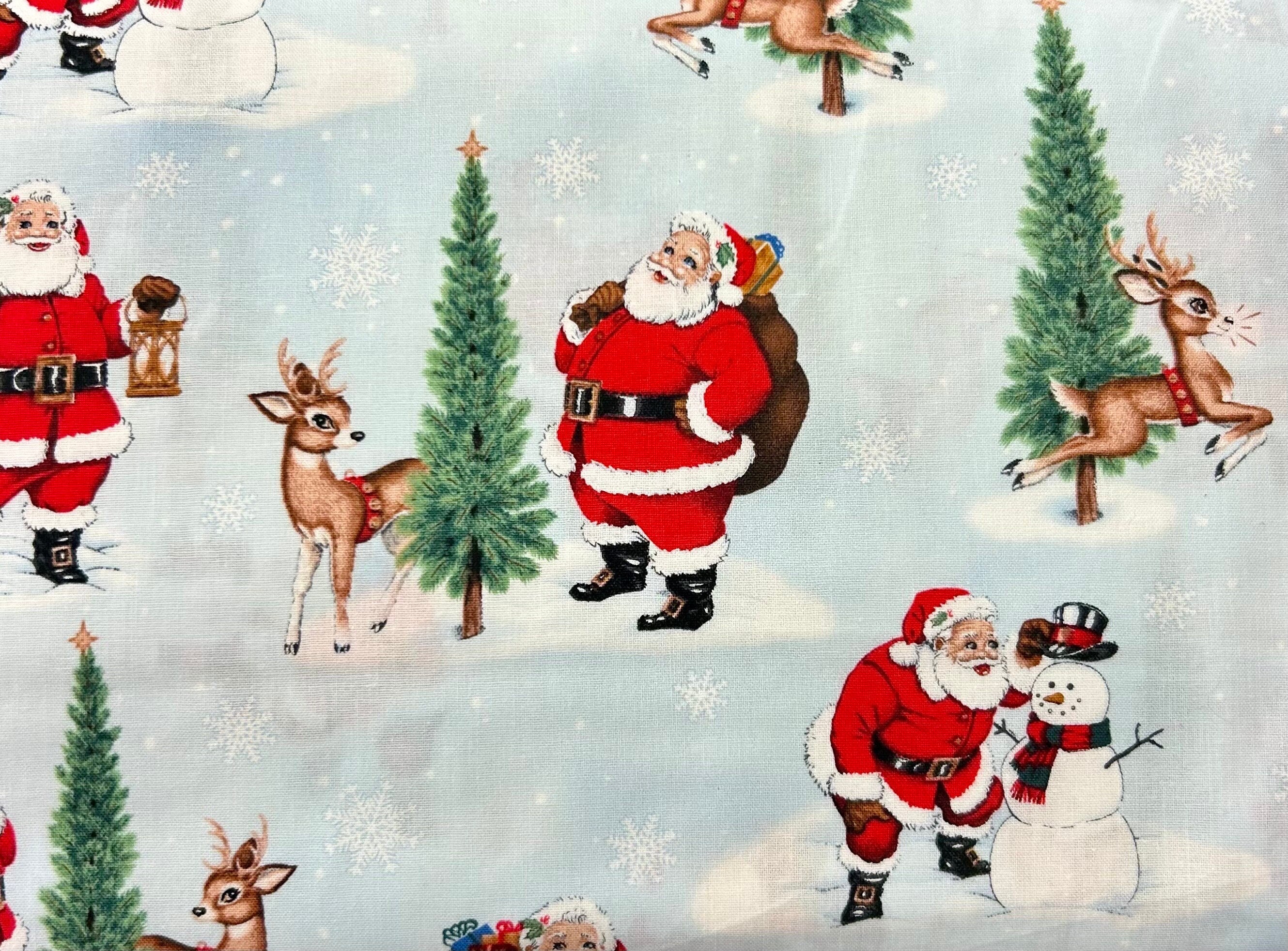 Christmas Dog Bandana: Santa, Snowmen & Rudolph - Handmade Holiday Scarf