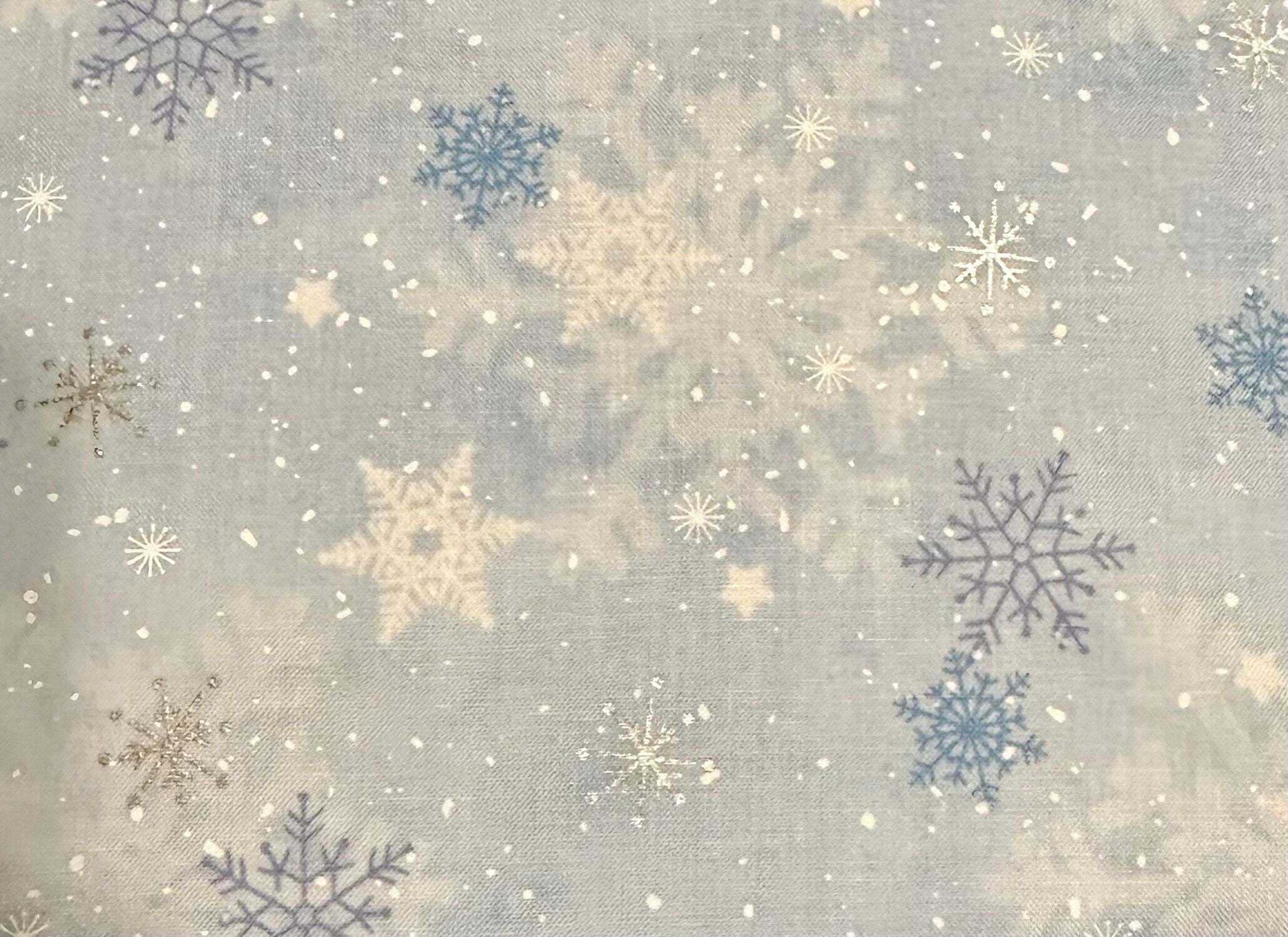 Winter Dog Bandana – Blue Snowflake Print Tie-On Scarf – Handmade Cold Weather Pet Accessory