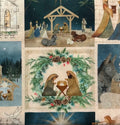 Christmas Dog Bandana – Nativity Scene Tie-On Scarf – Faith-Based Holiday Pet Accessory