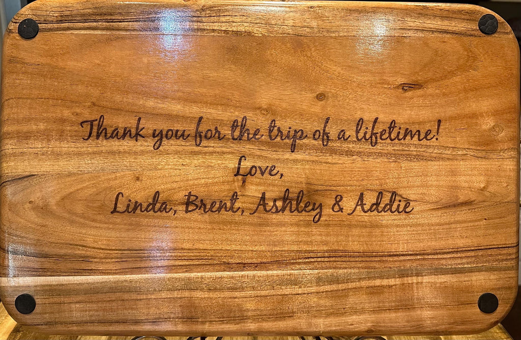 Personalized Hawaiian Islands Cutting Board: Tropical Wood Serving Tray
