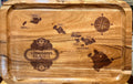 Personalized Hawaiian Islands Cutting Board: Tropical Wood Serving Tray