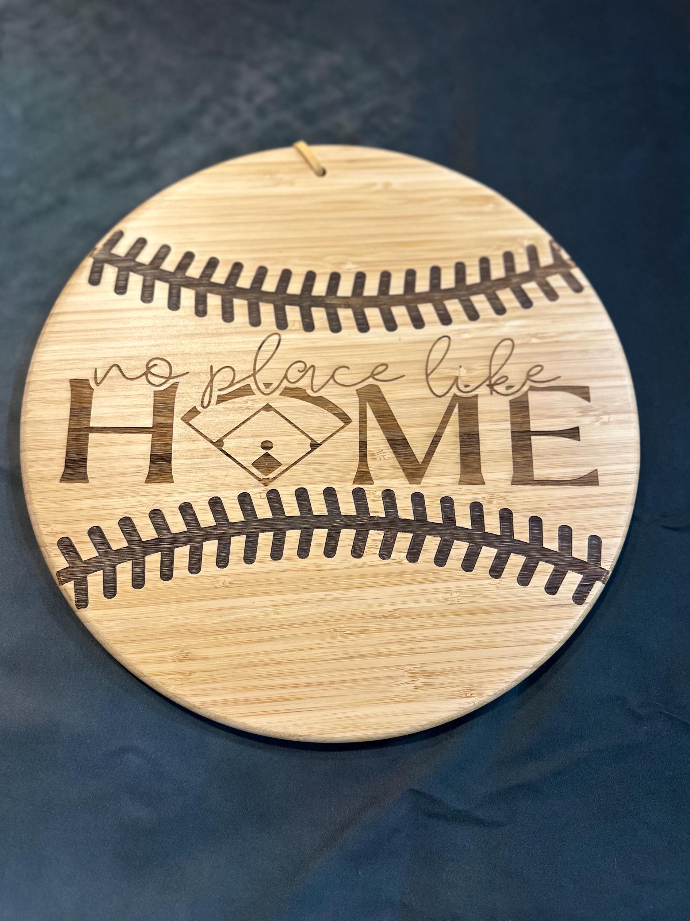 Baseball Bamboo Cutting Board: Sports Fan Kitchen Decor
