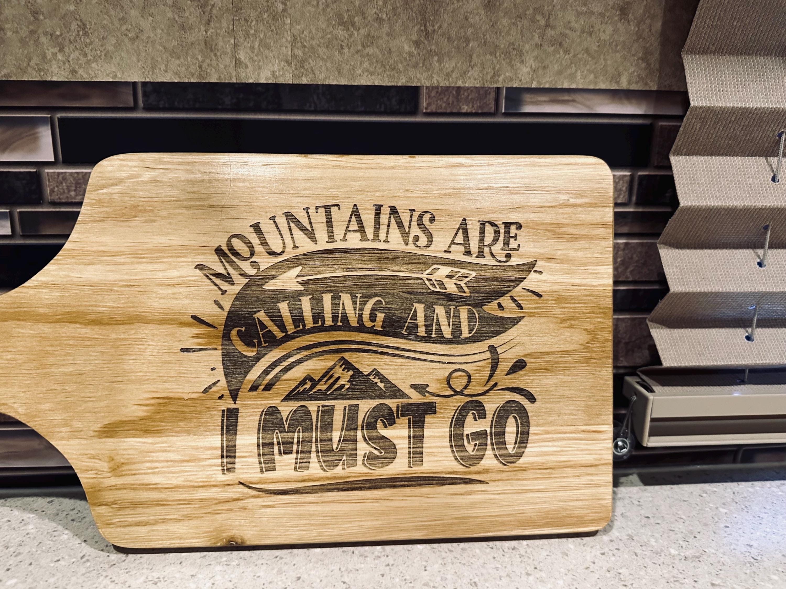 Personalized RV Camping Cutting Board: Engraved Beechwood Camper Gift