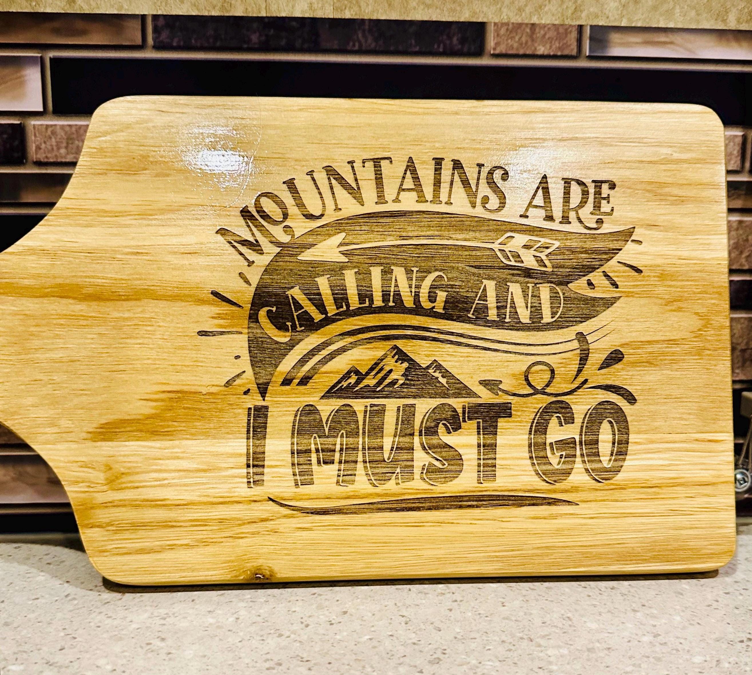 Personalized RV Camping Cutting Board: Engraved Beechwood Camper Gift