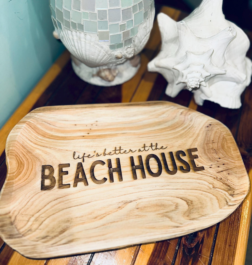 Driftwood Serving Tray: Rustic Coastal Charcuterie Board, Beach House Decor