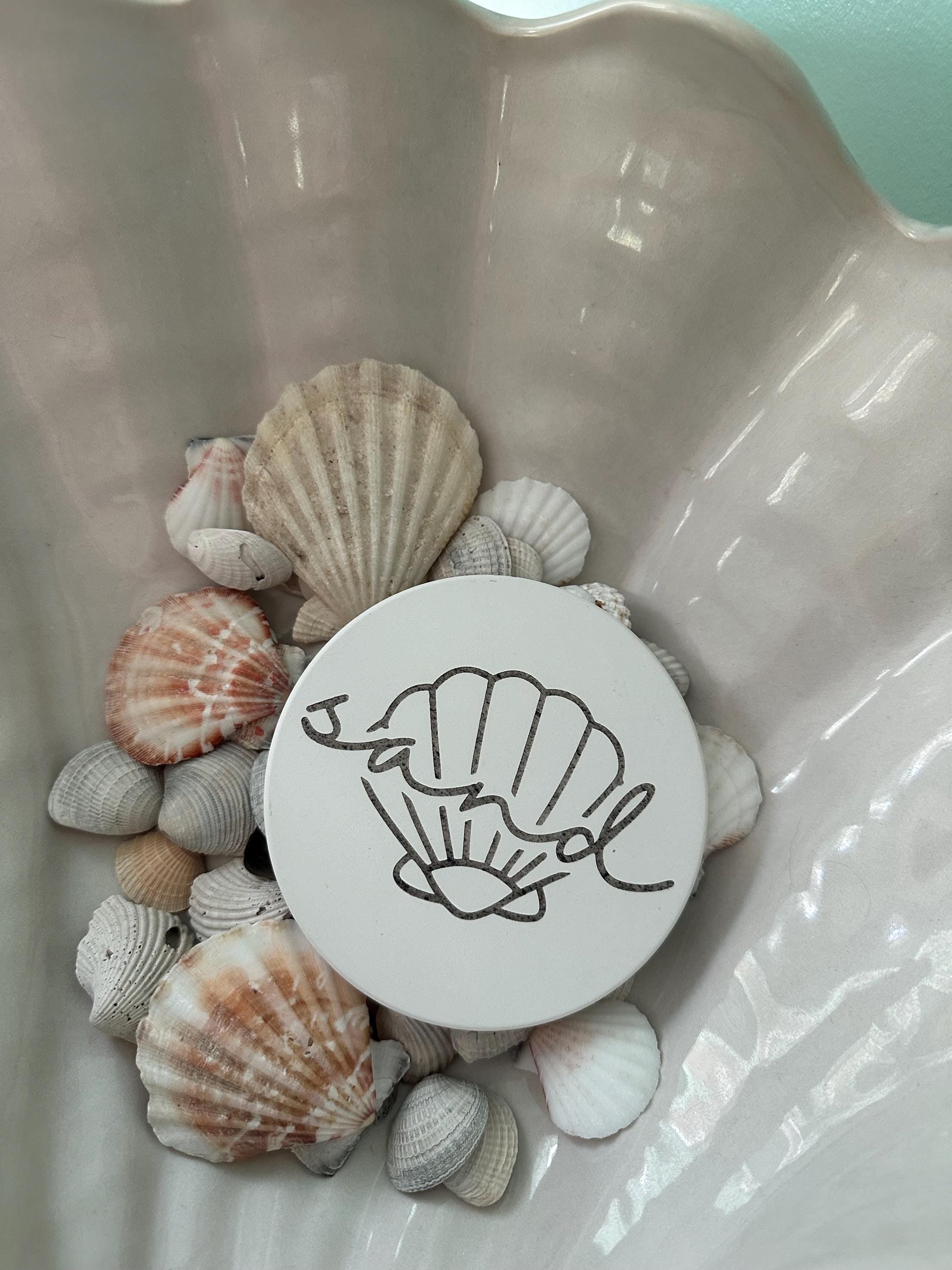 Beach Themed Ceramic Coasters: Coastal Ocean Decor, Set of 4