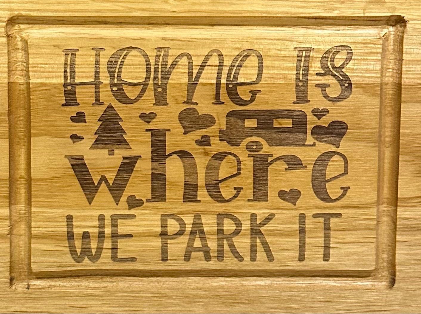 Personalized RV Camping Cutting Board: Engraved Beechwood Camper Gift
