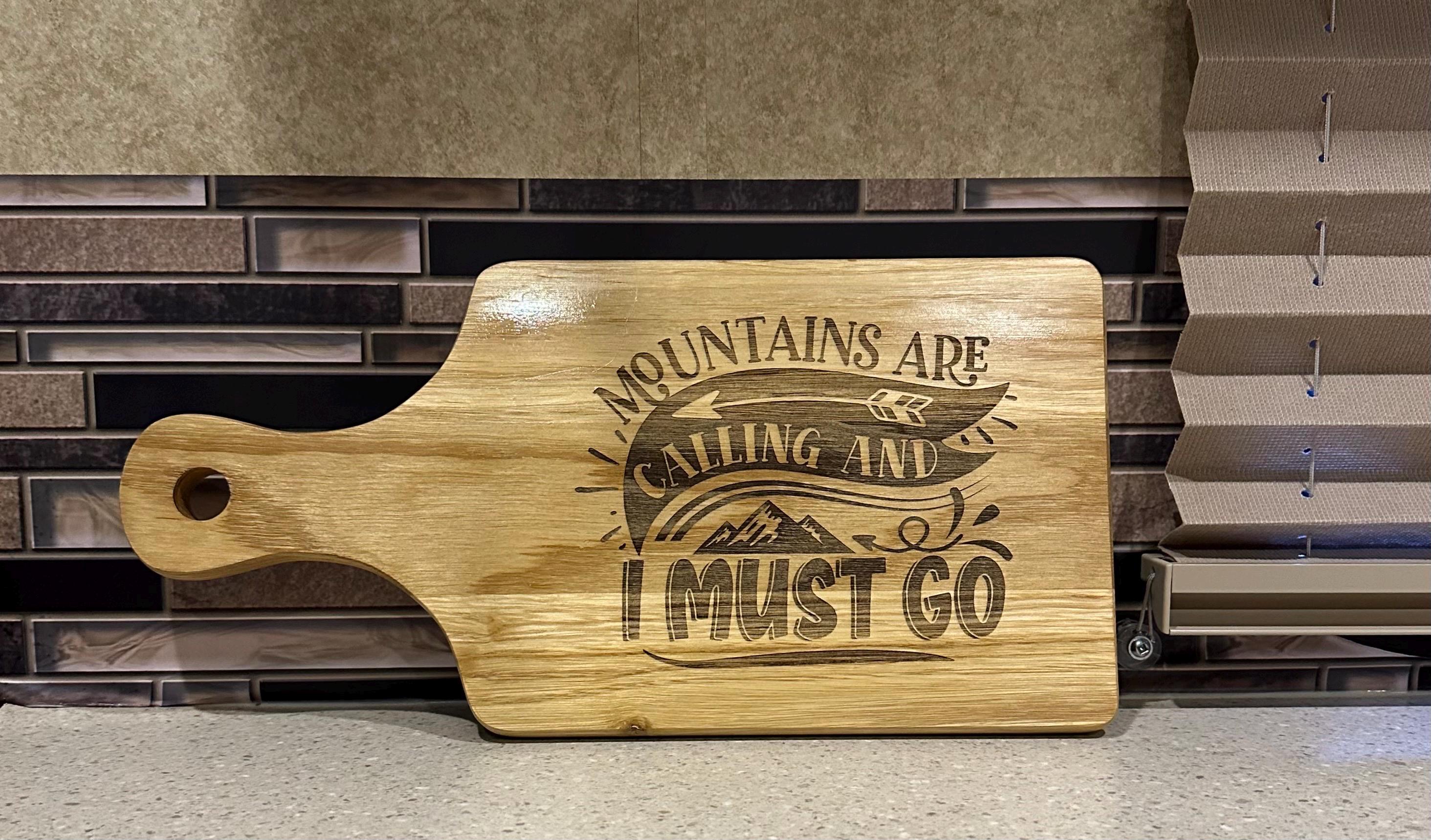 Personalized RV Camping Cutting Board: Engraved Beechwood Camper Gift
