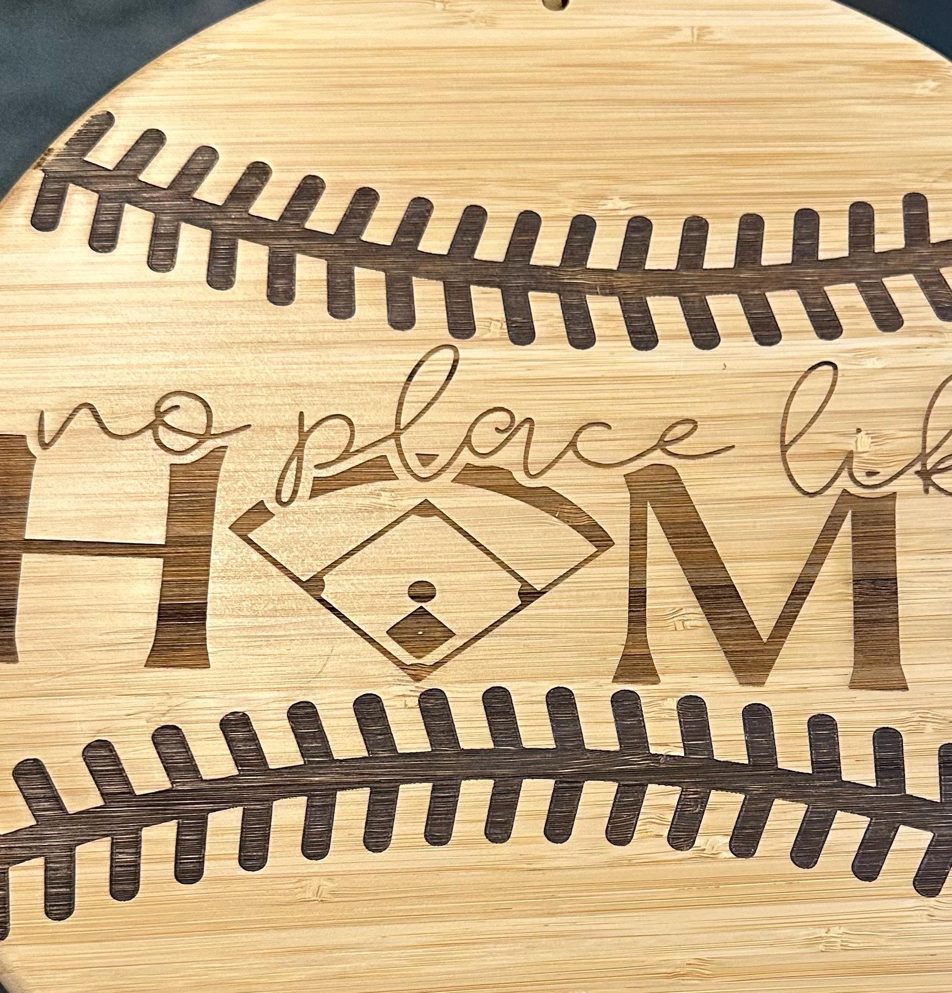 Baseball Bamboo Cutting Board: Sports Fan Kitchen Decor
