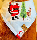 Christmas Dog Bandana: Santa, Snowmen & Rudolph - Handmade Holiday Scarf