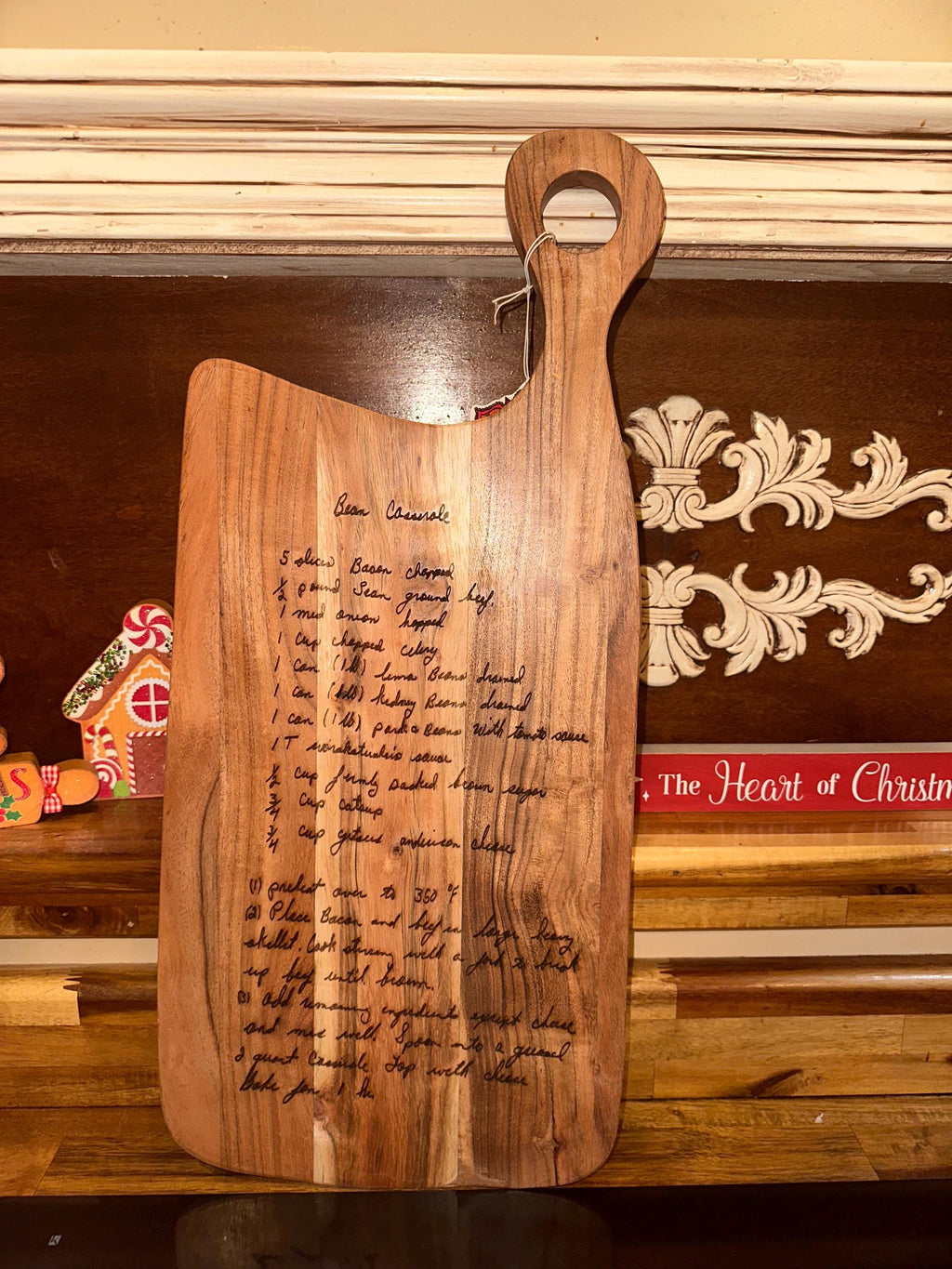 Personalized Recipe Cutting Board | Laser Engraved Handwritten Family Keepsake