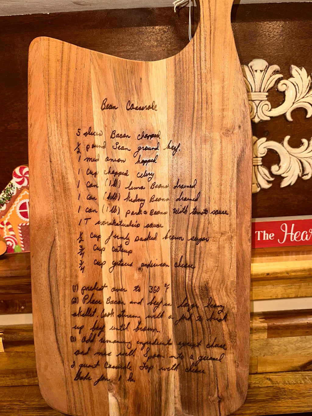 Personalized Recipe Cutting Board | Laser Engraved Handwritten Family Keepsake
