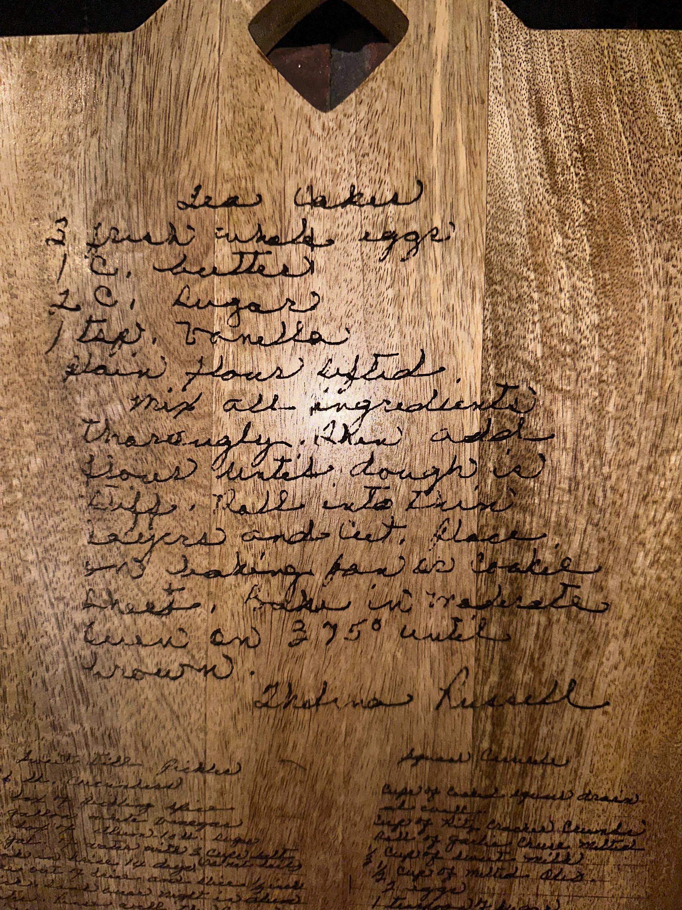 Personalized Recipe Cutting Board | Laser Engraved Handwritten Family Keepsake