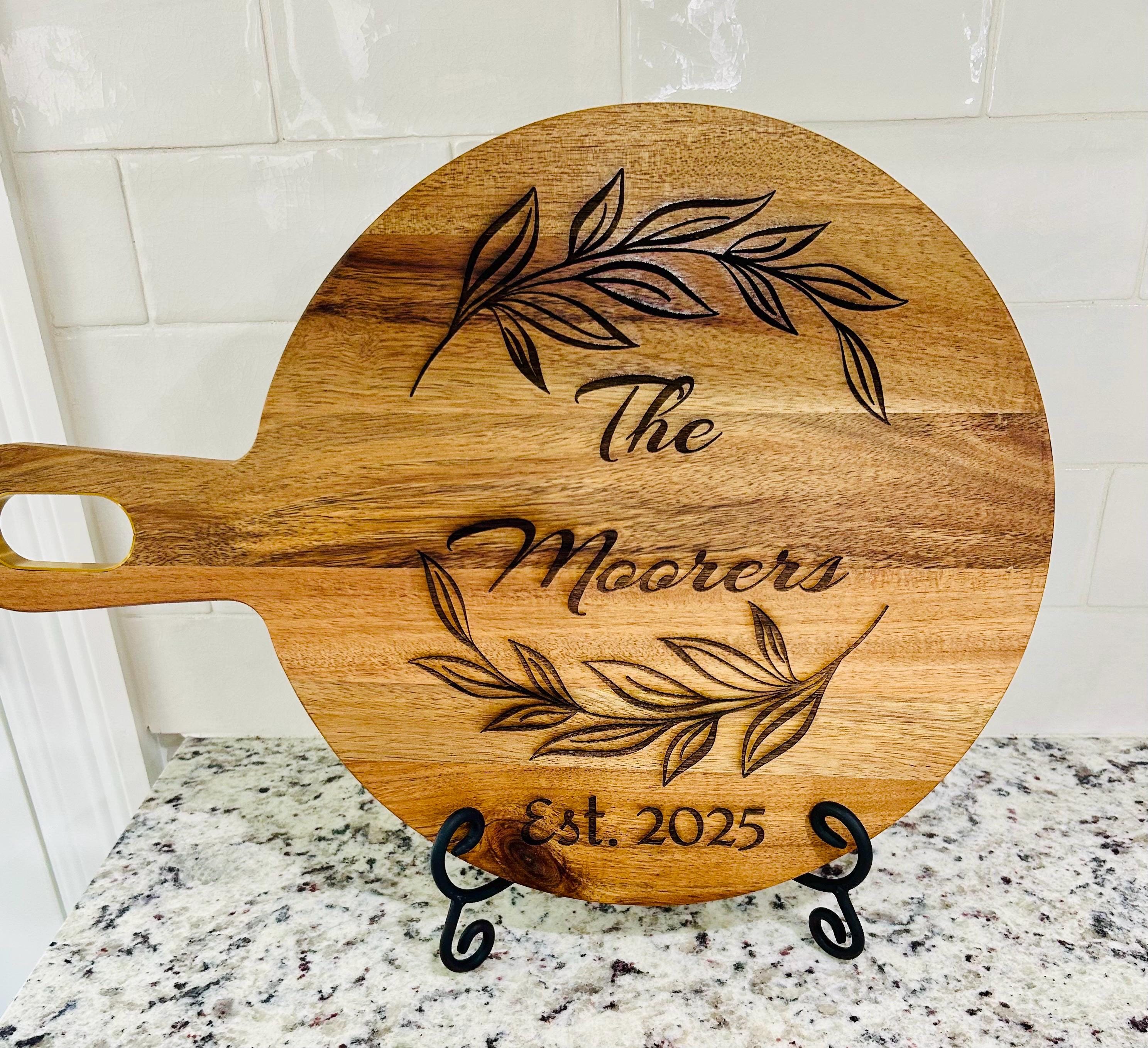 Reserved Custom Listing Personalized Round Cutting Board Custom Order for Madison James